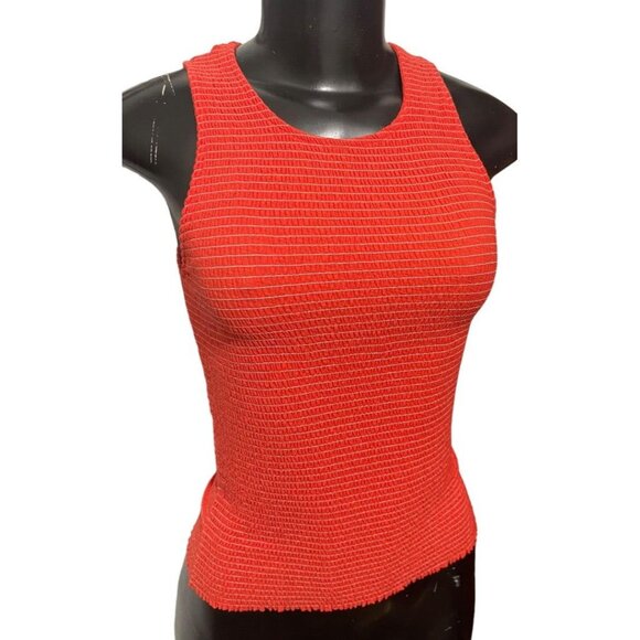 XS Nation Anthropologie Smocked Sleeveless Womens Top New Christine Tank - Picture 4 of 8